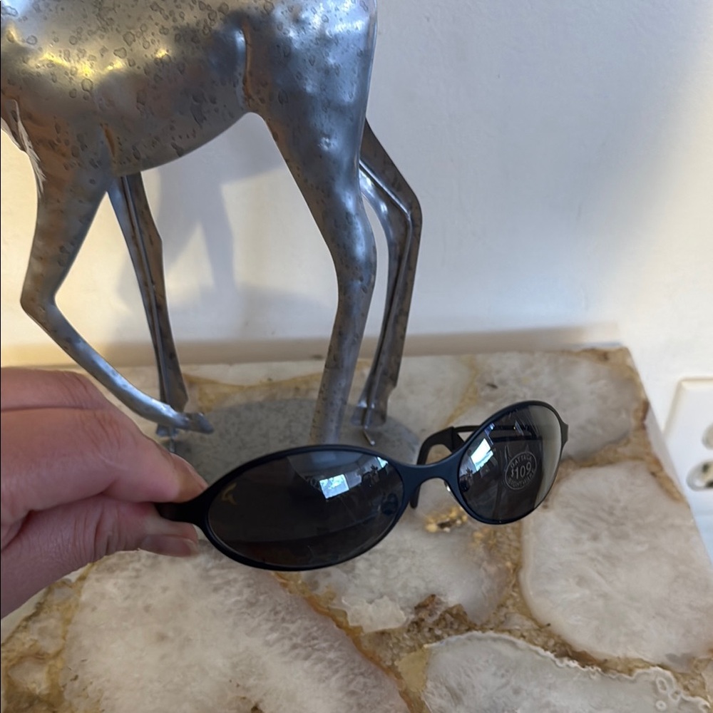Black Gattaca  Oval Sunglasses